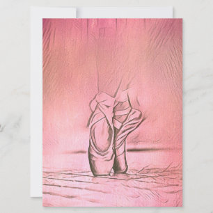 Reserva La Fecha Bailarina elegante con zapatos de ballet rosa