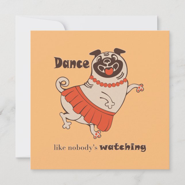 Reserva La Fecha Baile como si nadie viera a Pug Chica (Anverso)