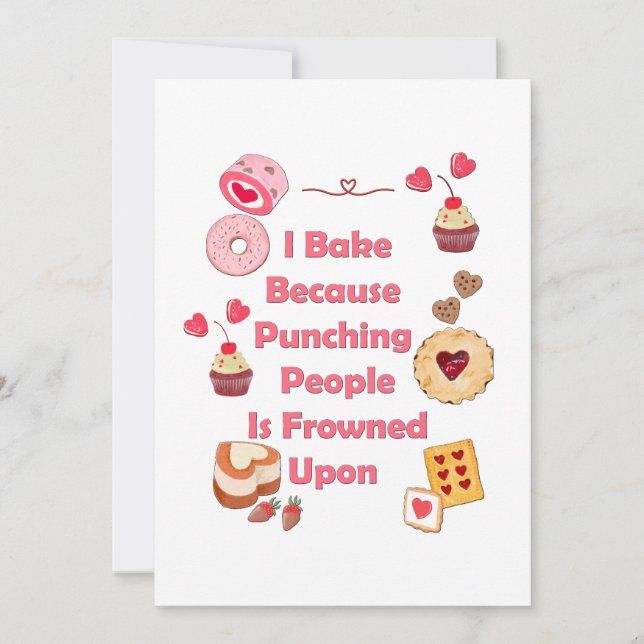 Reserva La Fecha Bake Porque Golpear A La Gente Está Fruncido (Anverso)
