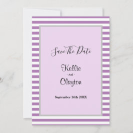 Reserva La Fecha Bandas Púrpura/Blanca Framadas Boda Guardar La Fec