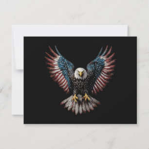 Reserva La Fecha Bandera Americana Águila Calva 4 de Julio Patrióti