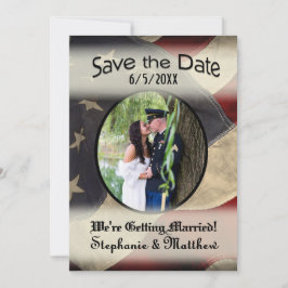 Reserva La Fecha Bandera estadounidense salva la fecha con fotograf