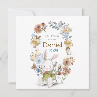 Reserva La Fecha Banny Rabet new born Greeting cards