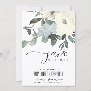 RESERVA LA FECHA BAÑO DE COLOR DE AGUA FLORAL DE AQUÍ BLANCO BLANCO