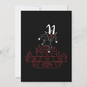 Reserva La Fecha Baphomet Satanic Goat Pentagram Gótico Clos Mujere