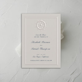 Reserva La Fecha Barco náutico costero Helm Ivory Boda formal