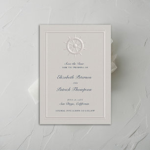 Reserva La Fecha Barco náutico costero Helm Ivory Boda formal