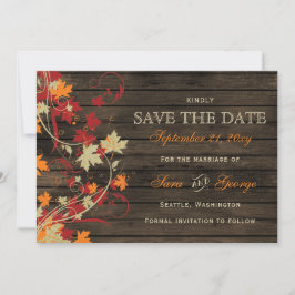 Reserva La Fecha Barn Wood Rustic Fall deja la boda ahorra la fecha