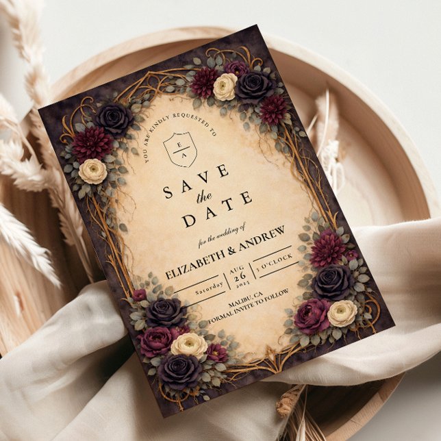 Reserva La Fecha Baroque Gothic Floral Wedding (Subido por el creador)