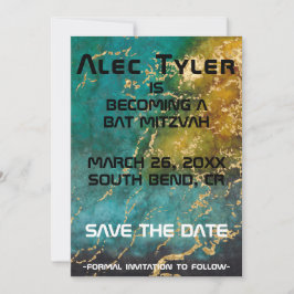 Reserva La Fecha Bat Bat Mitzvah Space Save the Date