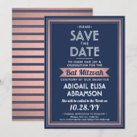 Bat Mitzvah Marina moderna Blue Pink Rose Gold Tre