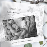 Reserva La Fecha Bautismo Para Él | Simple Foliage gris fotográfico<br><div class="desc">Disponible aquí: http://www.zazzle.com/store/selectpartysupplies</div>