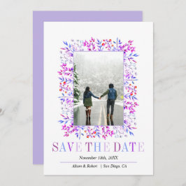 Reserva La Fecha Bayas de lavanda, deja la boda de invierno fronter