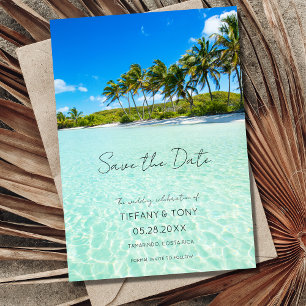 Reserva La Fecha Beach Destination Wedding Photo Save the Date