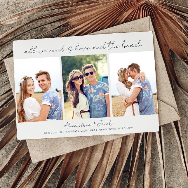 Reserva La Fecha Beach Destination Wedding Photo Save the Date (Subido por el creador)