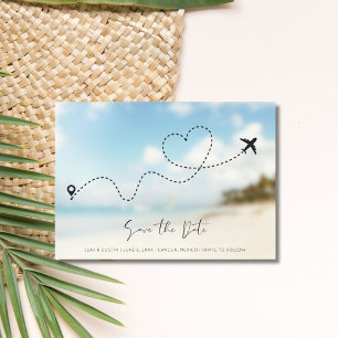 Reserva La Fecha Beach Destination Wedding Photo Save the Date
