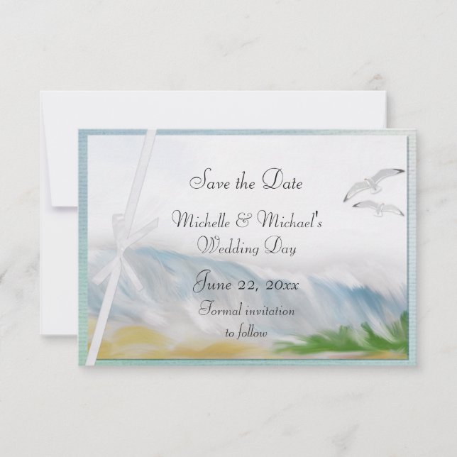 Reserva La Fecha Beach Dunes Romance Salven la fecha (Anverso)