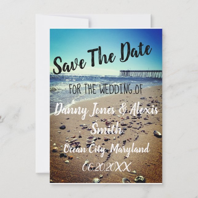 Reserva La Fecha Beachy Save The Date (Anverso)