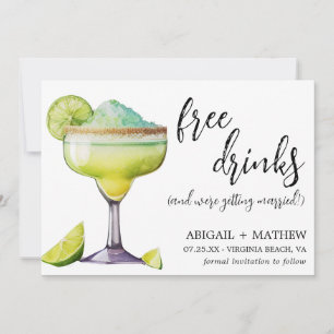 Reserva La Fecha Bebida Divertida Margarita Foto Moderna de Moda Bo