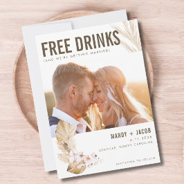 Reserva La Fecha Bebidas gratis Boho Wedding Save the Date