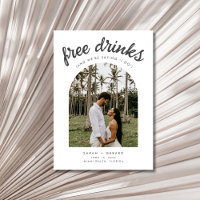 Bebidas gratis diciendo que hago una boda de playa