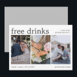 Reserva La Fecha Bebidas Gratis Elegantes Tres Foto Boda<br><div class="desc">Anunciar tu día especial con estilo nunca ha sido más fácil con nuestro Elegante Ahorra la Fecha de Boda con Tres Fotos y Bebidas Gratis. Esta sofisticada tarjeta combina una elegancia atemporal con un toque de estilo moderno, creando una invitación impresionante que dejará a tus invitados ansiosos por contar los...</div>