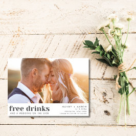 Reserva La Fecha Bebidas gratis Foto Boda Guardar la fecha