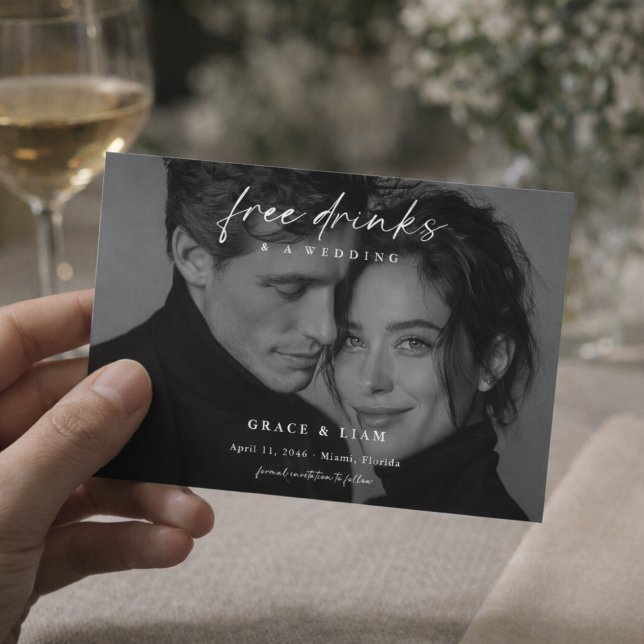 Reserva La Fecha Bebidas Gratis Foto Editorial Boda Salva la Fecha (Subido por el creador)