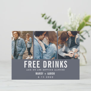 Reserva La Fecha Bebidas gratis Tres bodas de fotos Guardar la fech