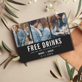 Reserva La Fecha Bebidas gratis Tres bodas de fotos Guardar la fech