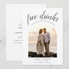Reserva La Fecha Bebidas Gratuitas Arch Photo Beach Wedding Salven 