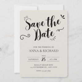 Reserva La Fecha Beige Modern Save the Date Invitation