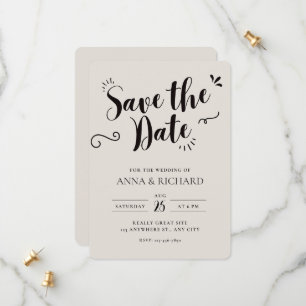 Reserva La Fecha Beige Modern Save the Date Invitation