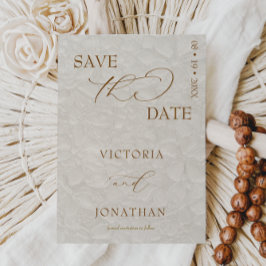 Reserva La Fecha Beige Neutral Simple Elegante Salvar Fecha
