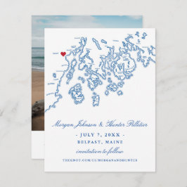 Reserva La Fecha Belfast Maine Photo Save the Date - Penobscot Bay