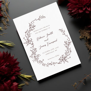 Reserva La Fecha Bella Artes de guirnalda barroca pinta Boda rojo o