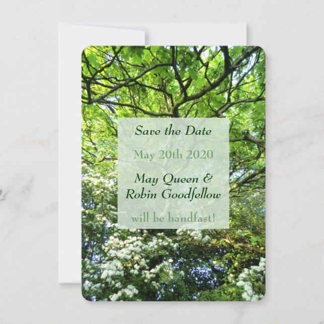Reserva La Fecha Beltane Pagan Handfasting Save the Date Card (Anverso)