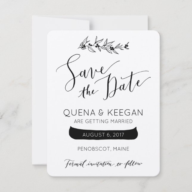 Reserva La Fecha Berry and Canoe Guarda la Fecha (Anverso)