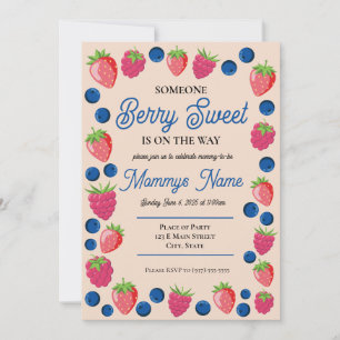 Reserva La Fecha Berry Sweet Baby Invitation