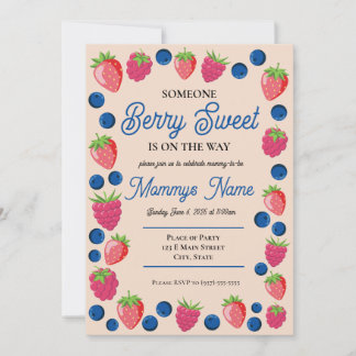 Reserva La Fecha Berry Sweet Baby Invitation