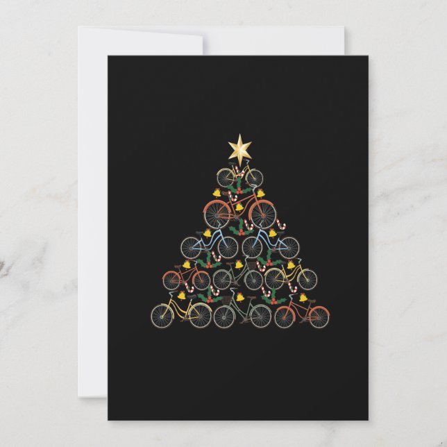 Reserva La Fecha Bicicleta Navidad Árbol divertido Bicicleta Bicicl (Anverso)