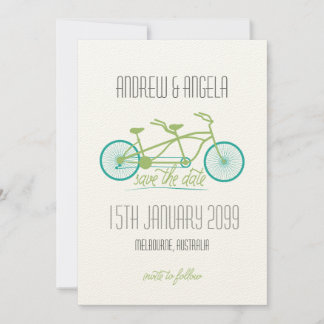 Reserva La Fecha Bicicleta tándem / Boda moderna en bicicleta Salve