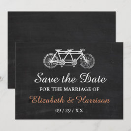 Reserva La Fecha Bicicleta Tandem En La Boda De Chalkboard Salven L