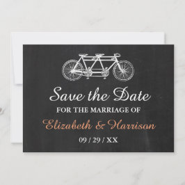 Reserva La Fecha Bicicleta Tandem En La Boda De Chalkboard Salven L