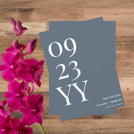 Reserva La Fecha Big Bold Date Dusty Blue