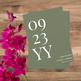 Reserva La Fecha Big Bold Date Sage Green