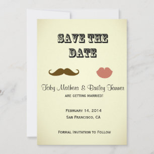 Reserva La Fecha Bigote y Labios Save-the-date