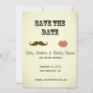 Reserva La Fecha Bigote y labios Save-the-date