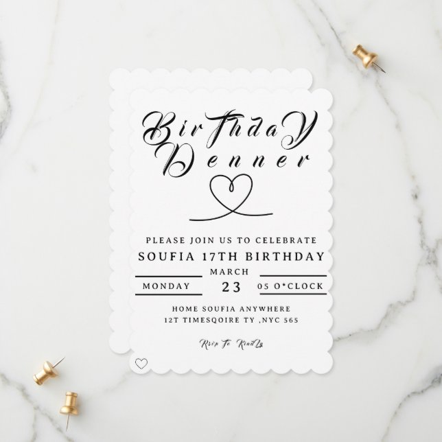 Reserva La Fecha Birthday Dinner Invitation, Editable Birthday Dinn (Anverso/Reverso In Situ)