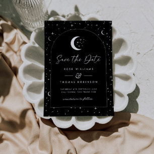 Reserva La Fecha Black Celestial Arched Save The Date